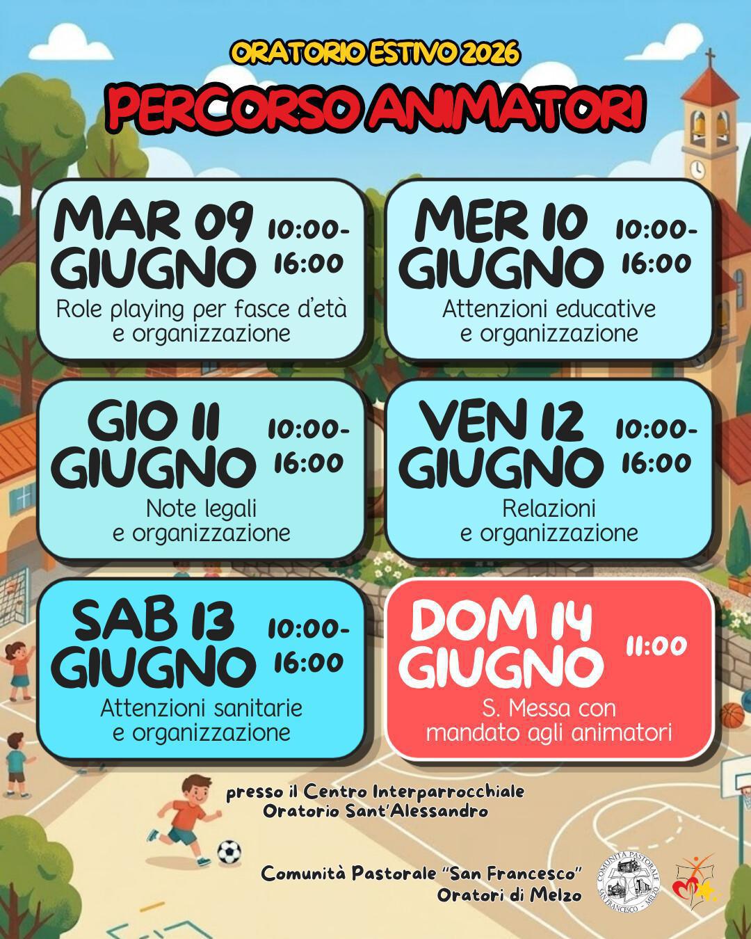 Percorso animatori dell'Oratorio Estivo 2026