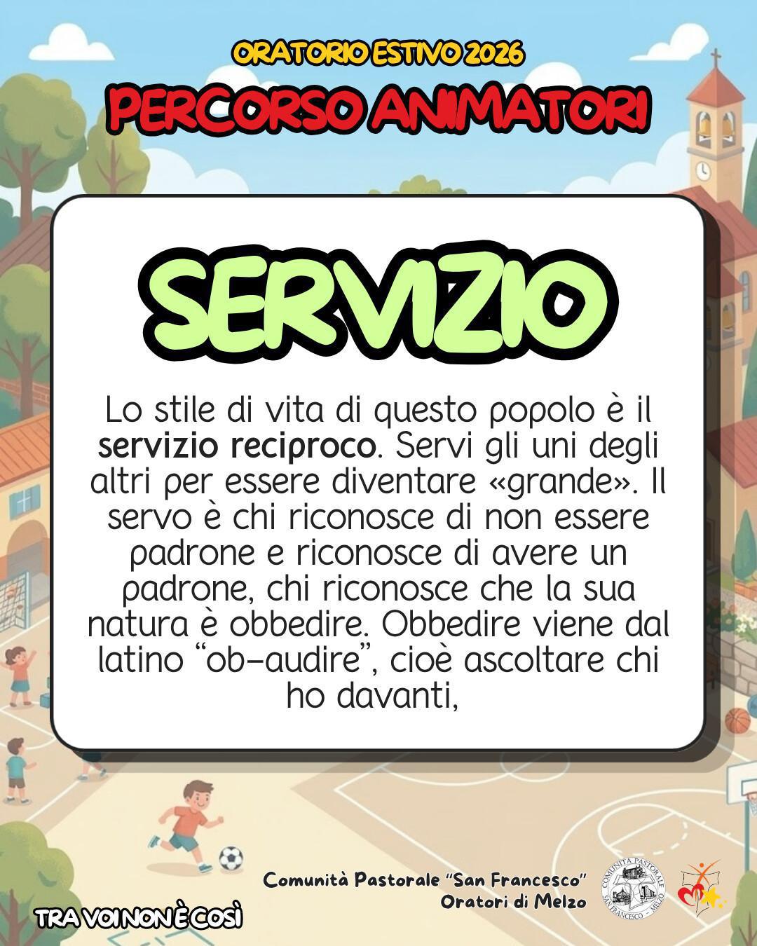 Animatori: Tra voi non è cosi - le 3 parole chiave