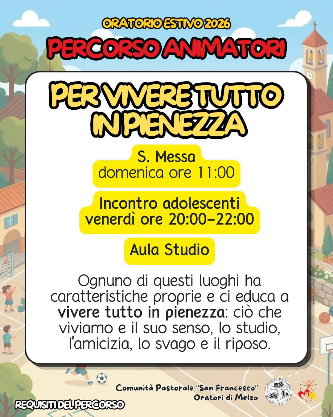 Animatori: Requisiti del percorso
