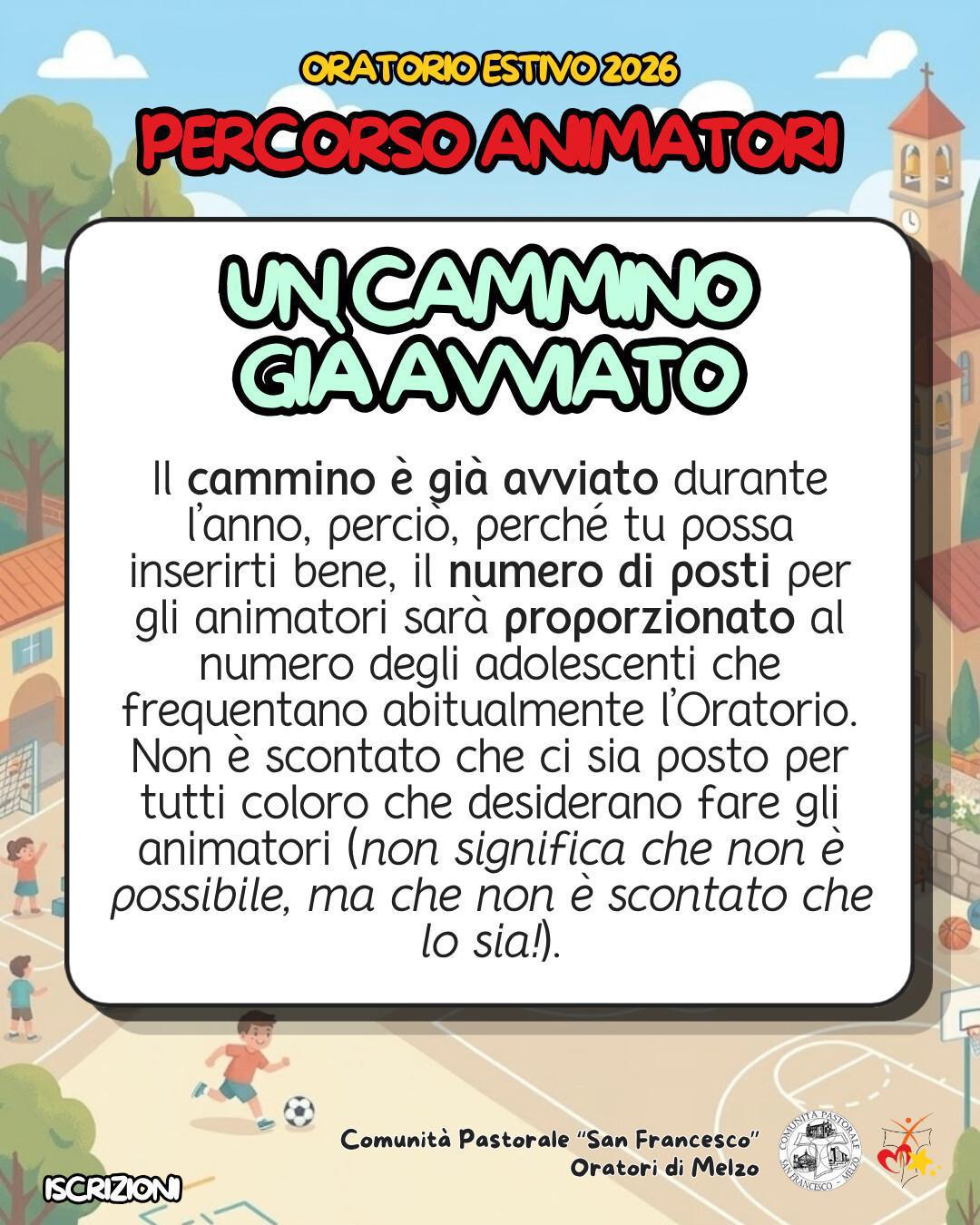 Animatori: Iscrizioni