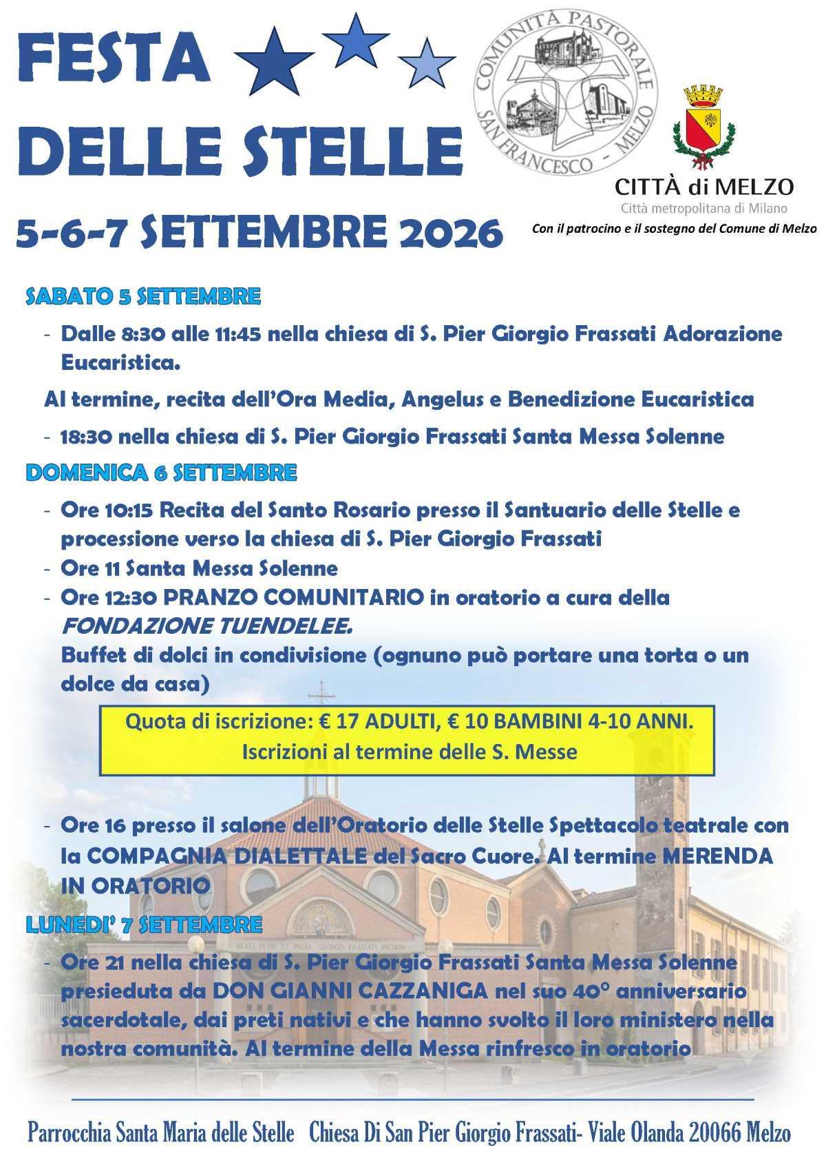 FESTA PATRONALE DELLA PARROCCHIA SANTA MARIA DELLE STELLE