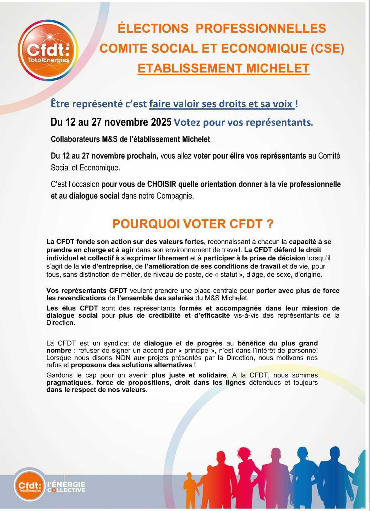 Elections professionnelles - Profession de Foi
