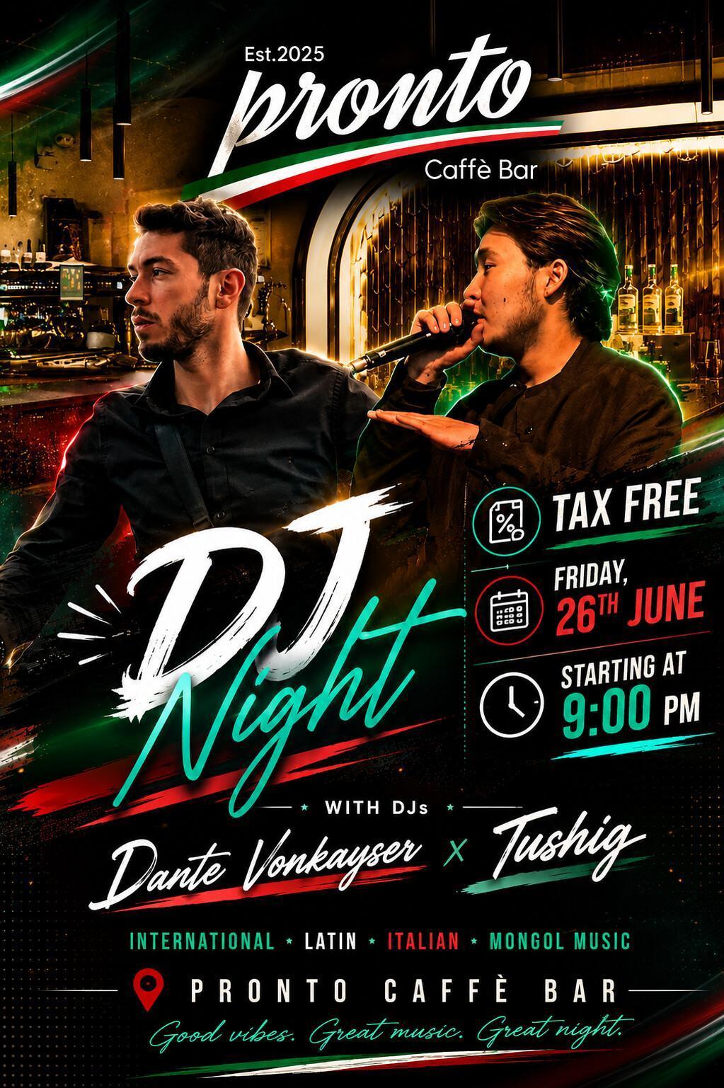 DJ Night at Pronto Caffè Bar - Wild Party