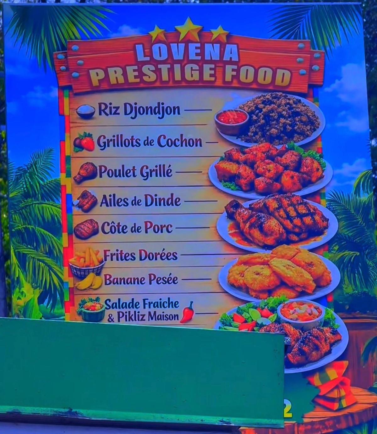 LOVENA PRESTIGE FOOD - spécialités haïtiennes sur place ou à emporter