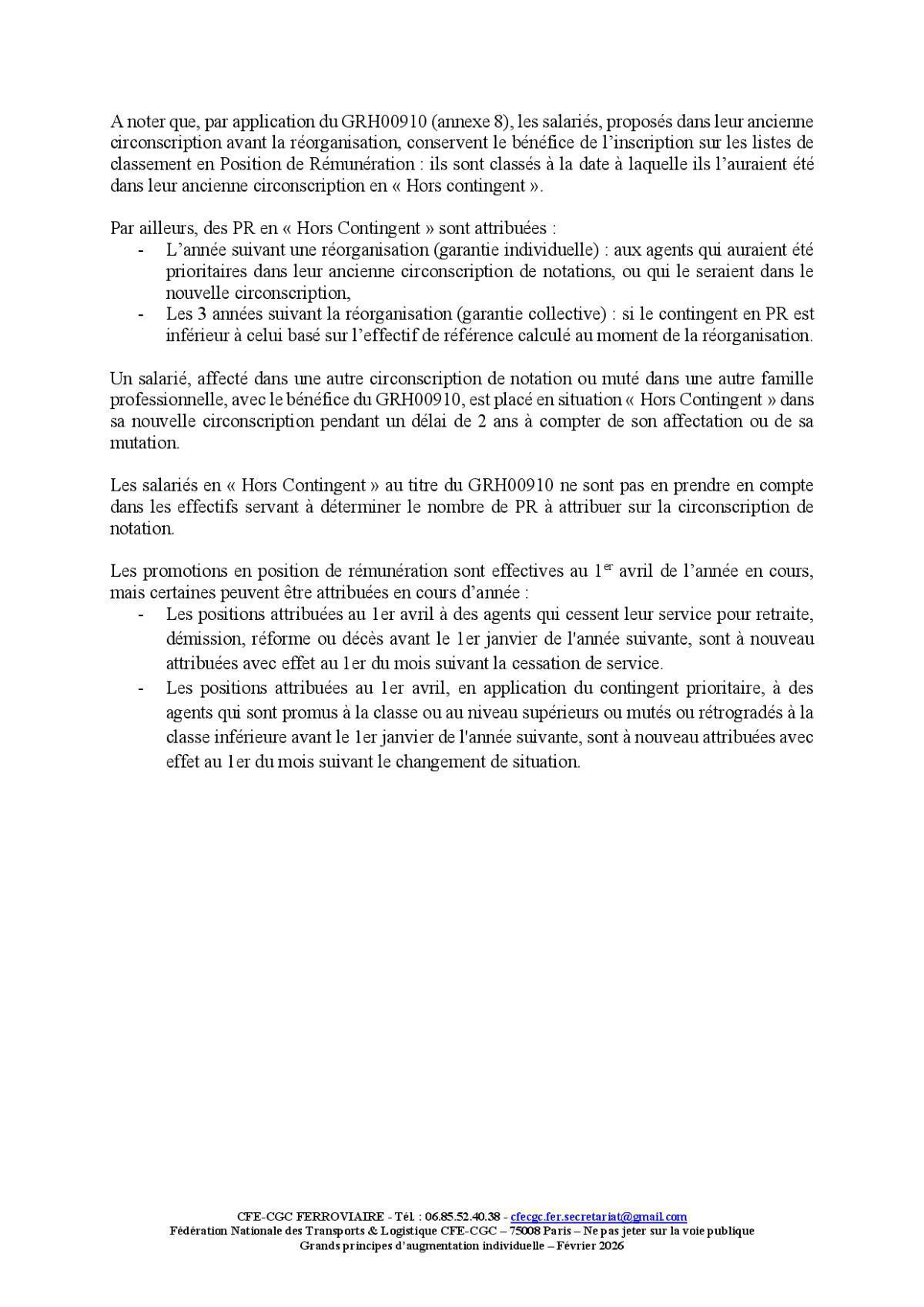 Les grands principes d'augmentation individuelle - Statutaires