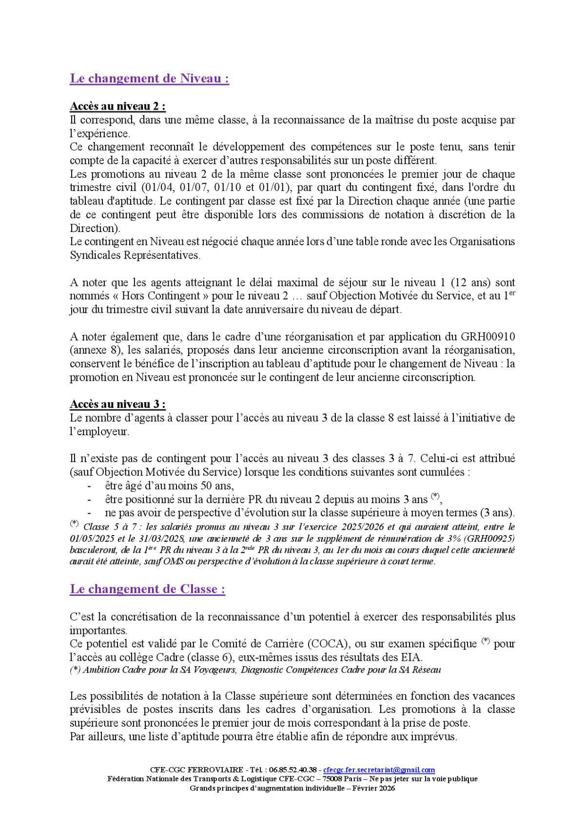 Les grands principes d'augmentation individuelle - Statutaires