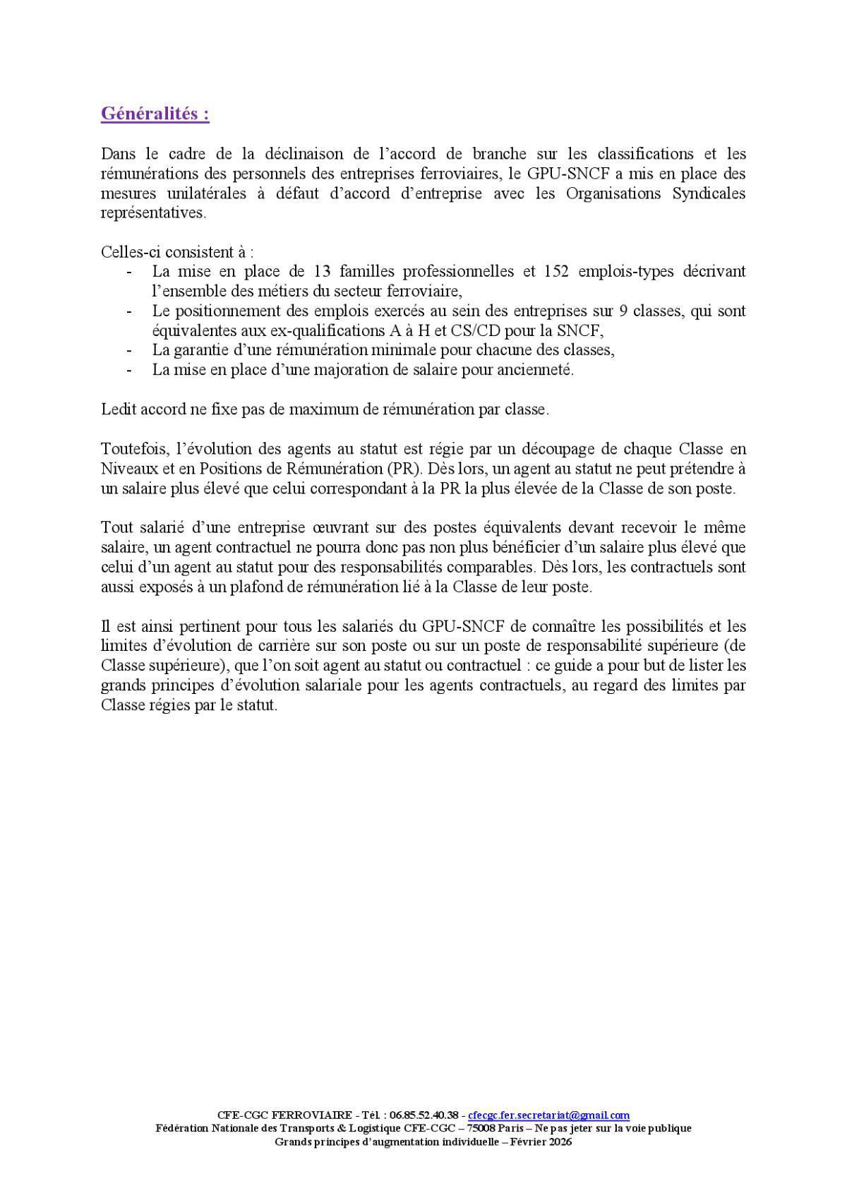 Les grands principes d'augmentation individuelle - Contractuels