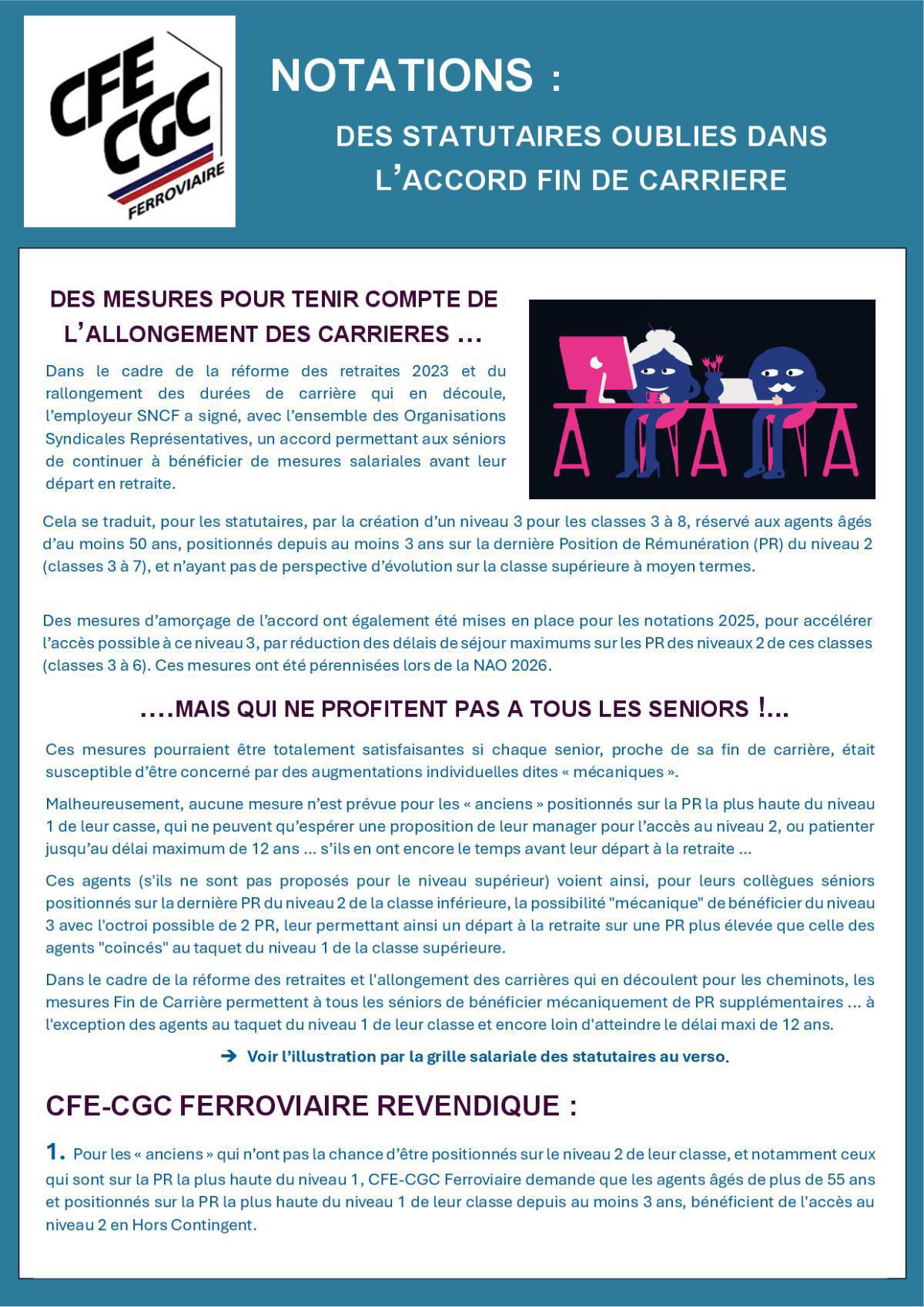 Accord Fin de Carrière - Les oubliés des notations