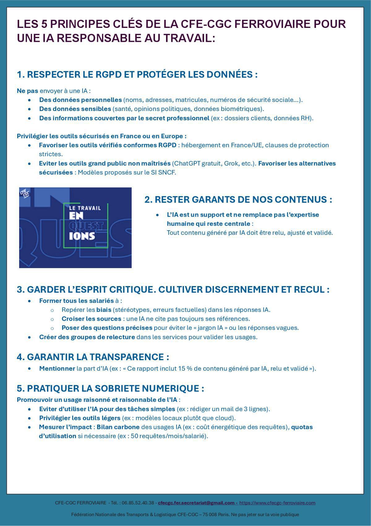 Intelligence Artificielle au travail