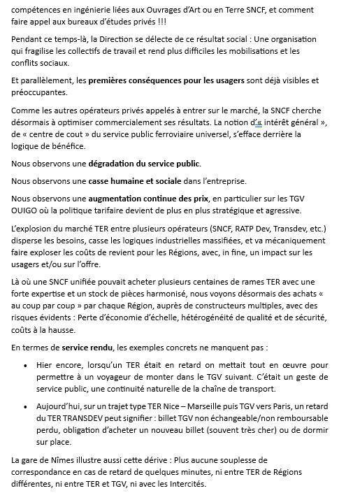 Déclaration liminaire de mars 2026