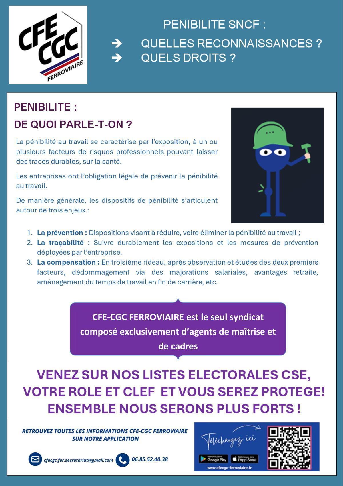 Reconnaissance Pénibilité à la SNCF