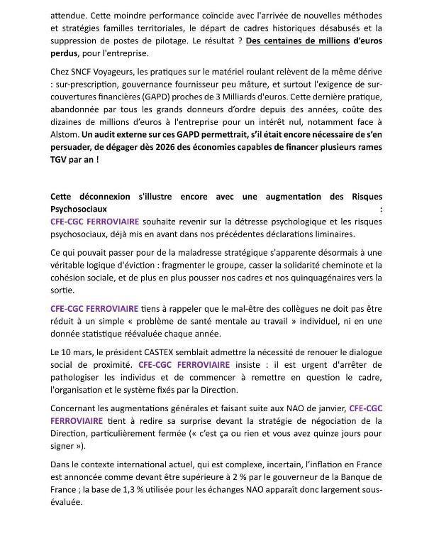 CSE Déclaration liminaire Avril 2026
