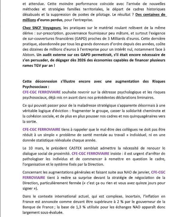 Déclaration liminaire CSE de Mai