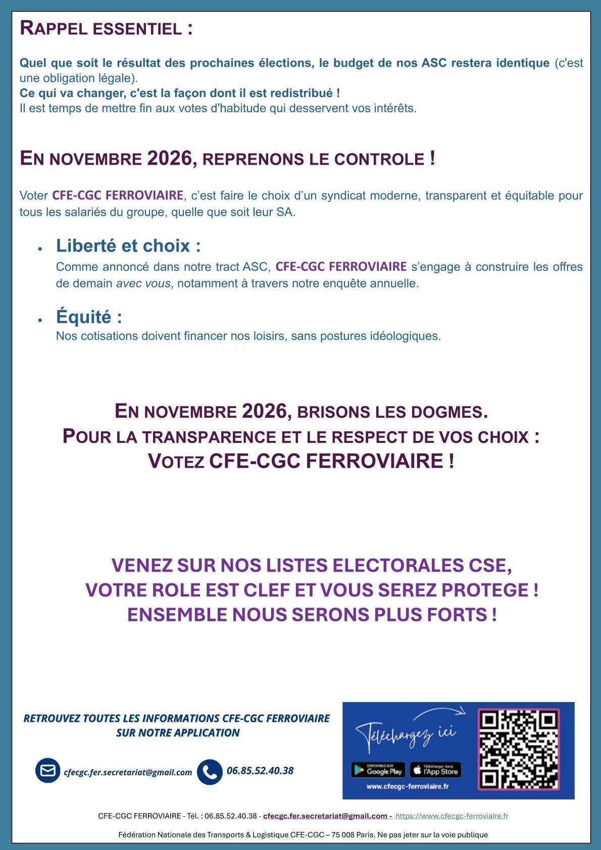 Apolitisme pour nos ASC
