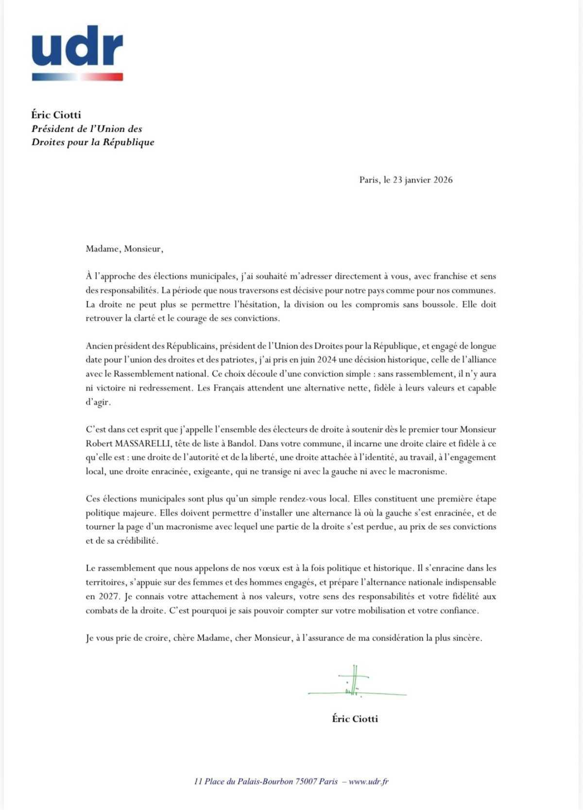 Investiture UDR Investiture UDR