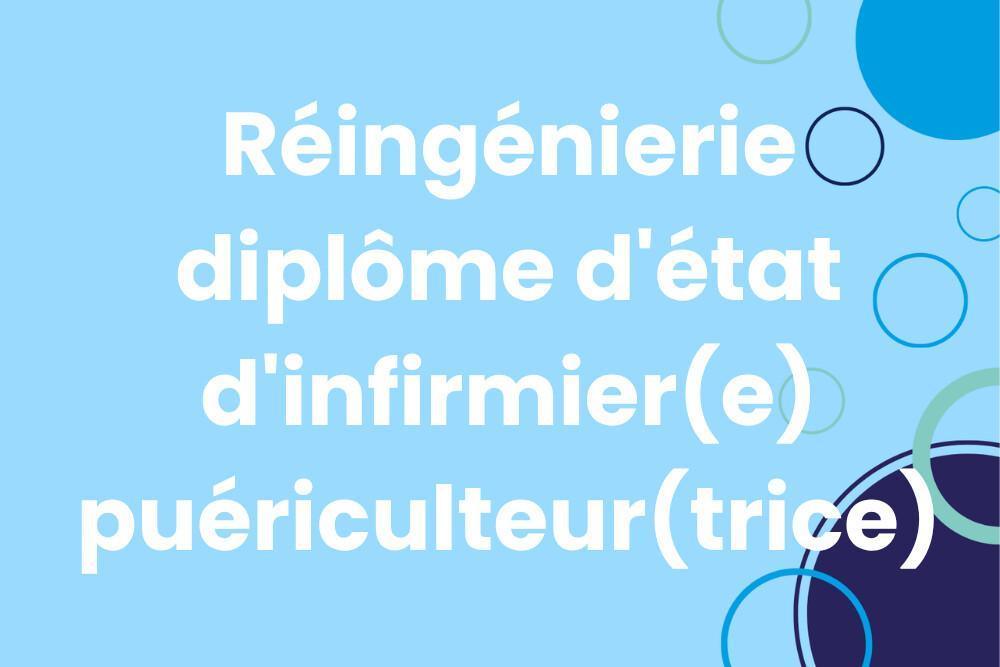 Réingénierie du diplôme d'état d'infirmier(e) puériculteur(trice) Réingénierie du diplôme d'état d'infirmier(e) puériculteur(trice)