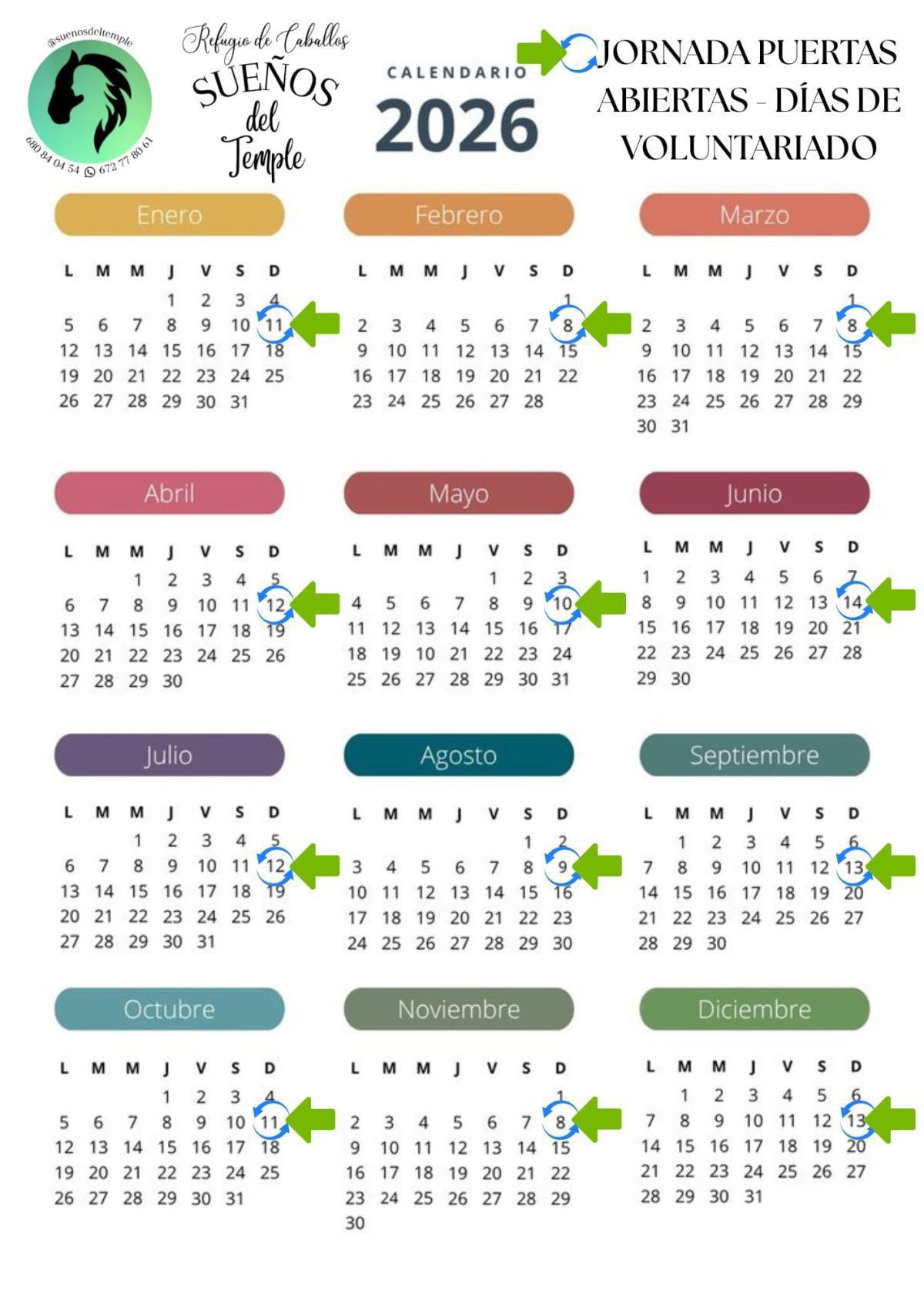 Voluntariado: segundo domingo de cada mes