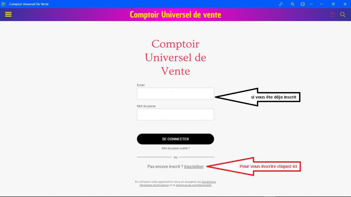 Pour S'inscrire Pour S'inscrire