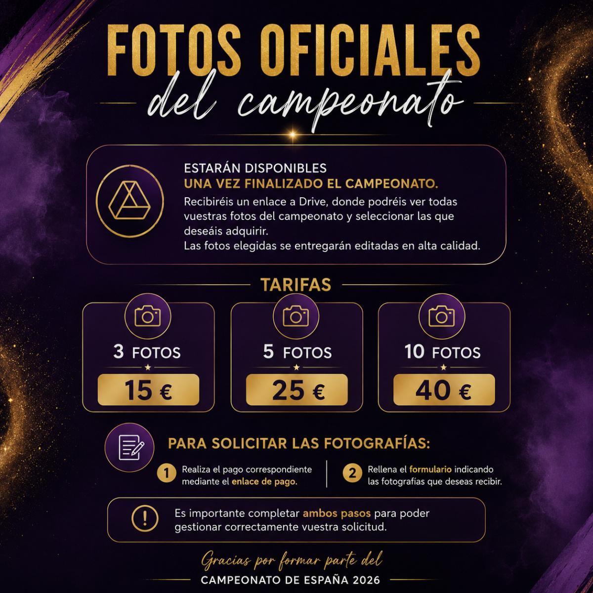 📸 DATOS PARA LA RESERVA DE FOTOS PROFESIONALES