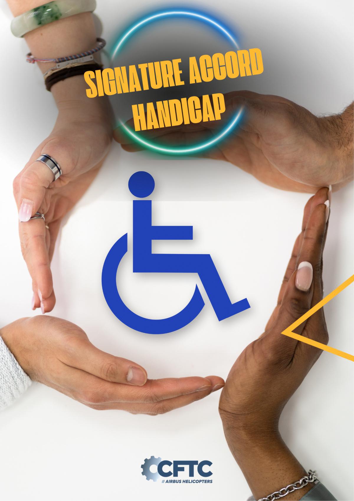 Signature de l'accord handicap