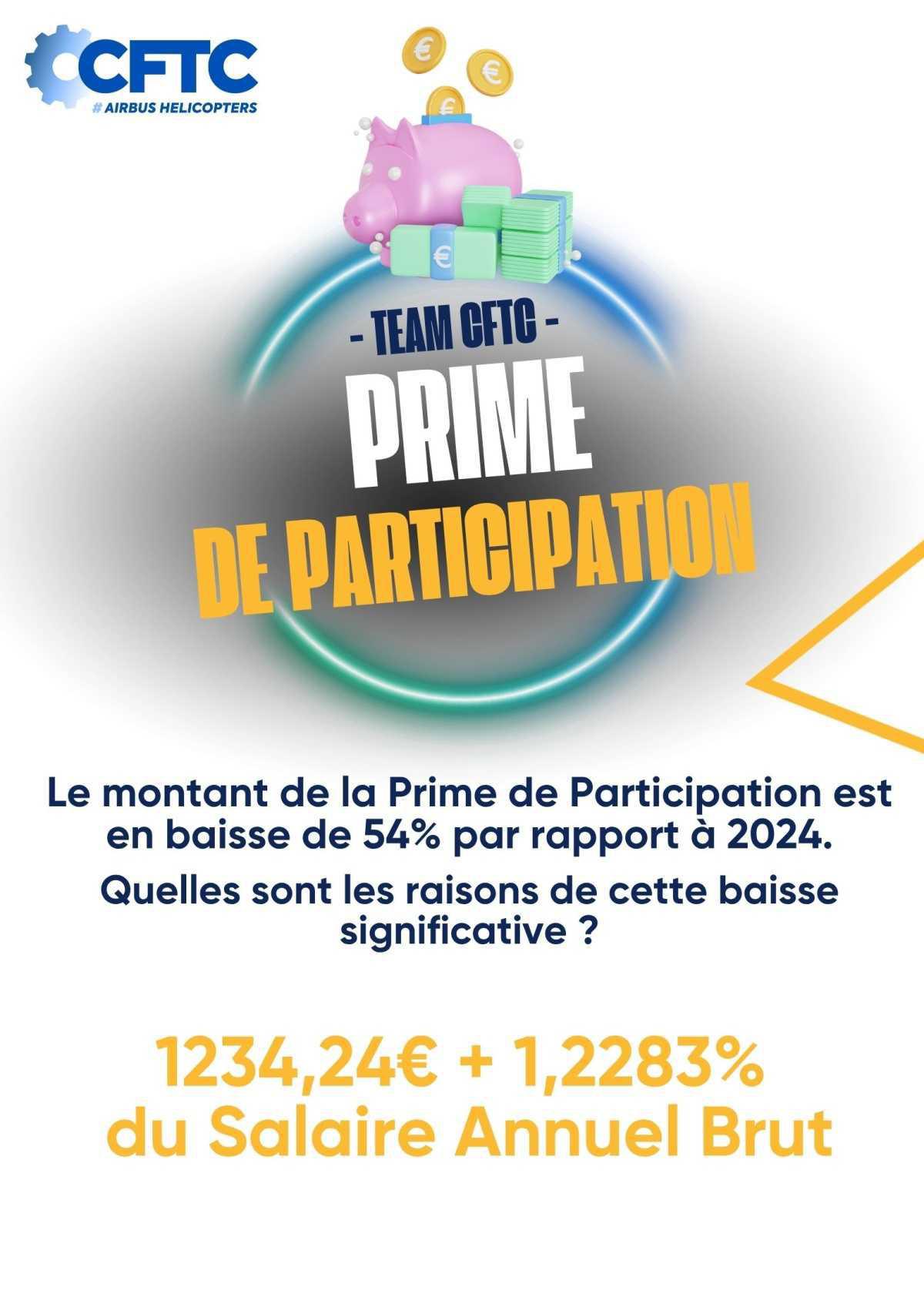 Prime de participation 2025