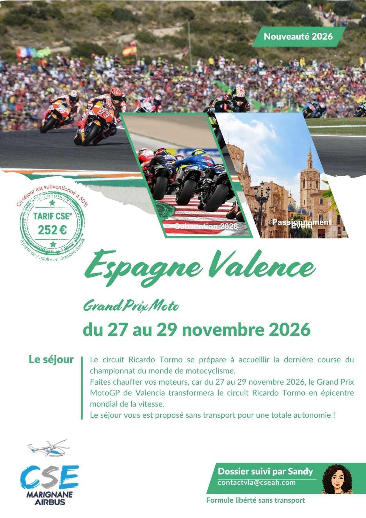 City break à Shangai ou Grand prix moto à Valence?