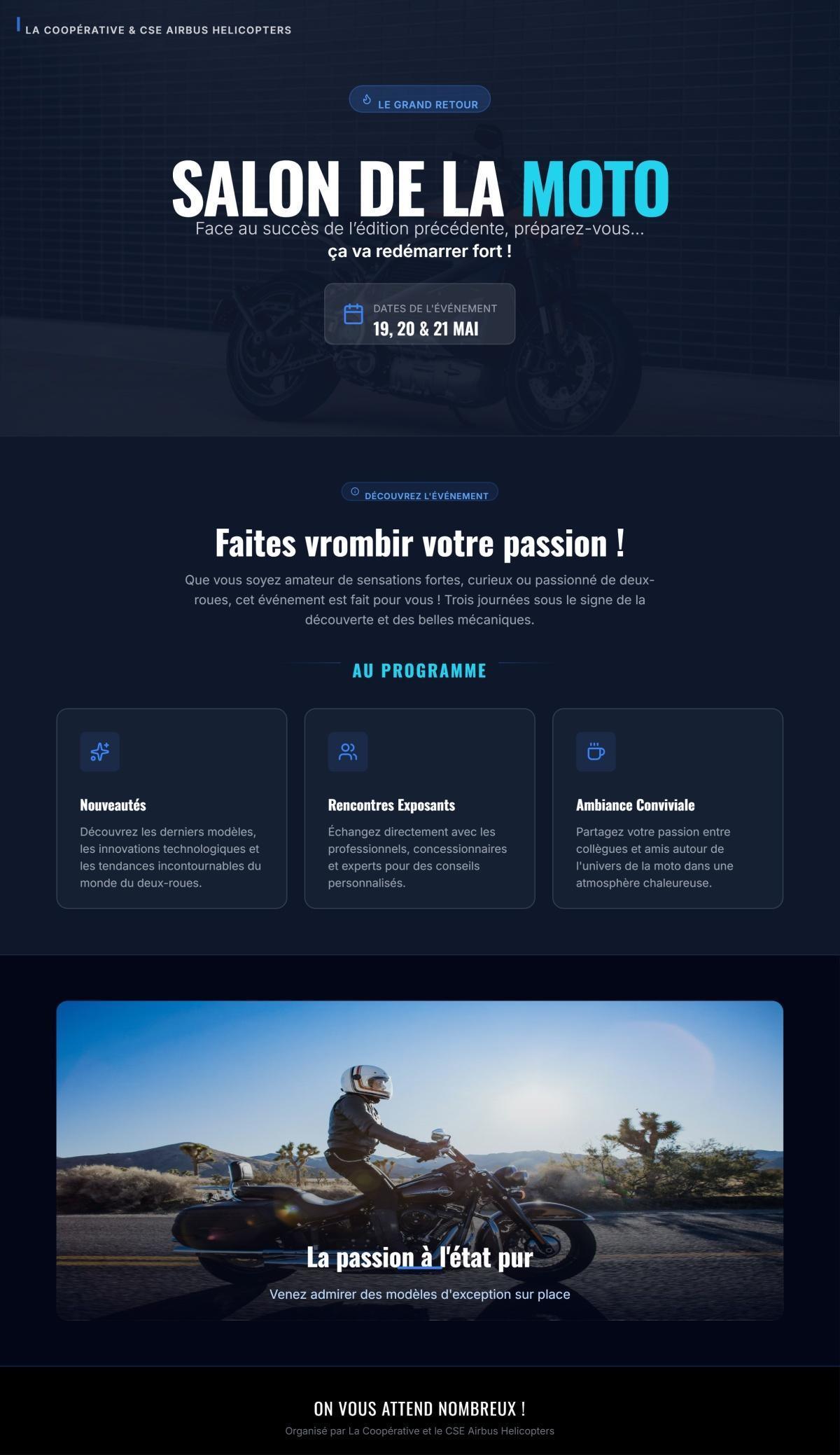 Salon de la moto. Faites vrombir votre passion !