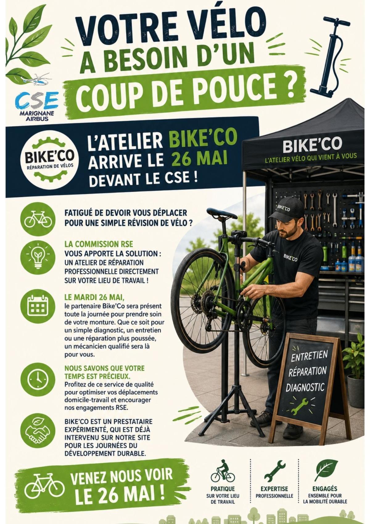 Entretien vélo le 26 mai