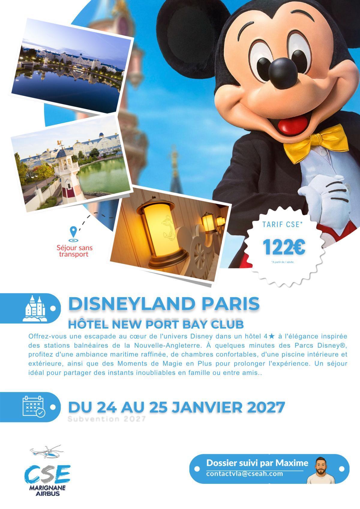 Disneyland Paris janvier 2027