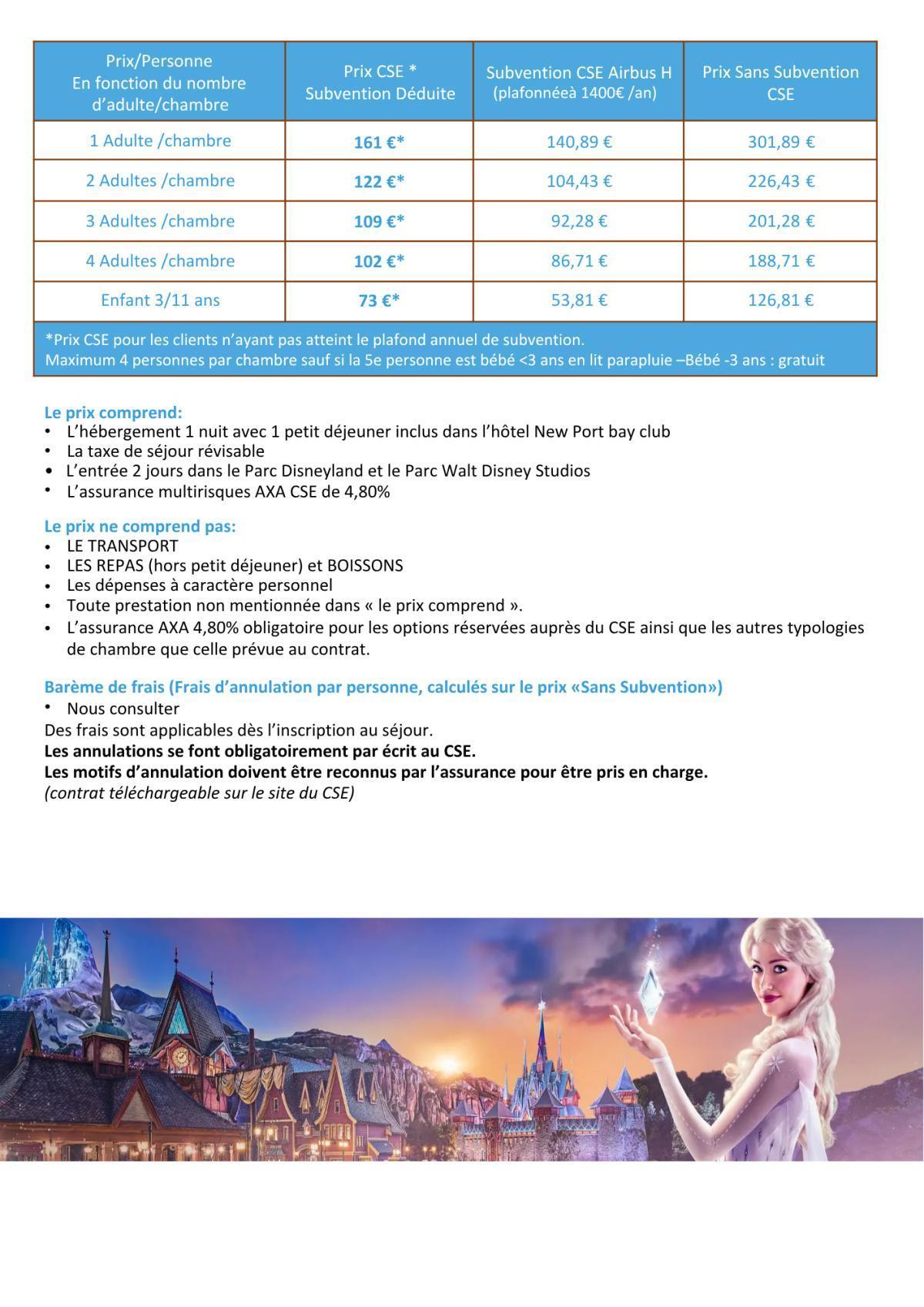 Disneyland Paris janvier 2027