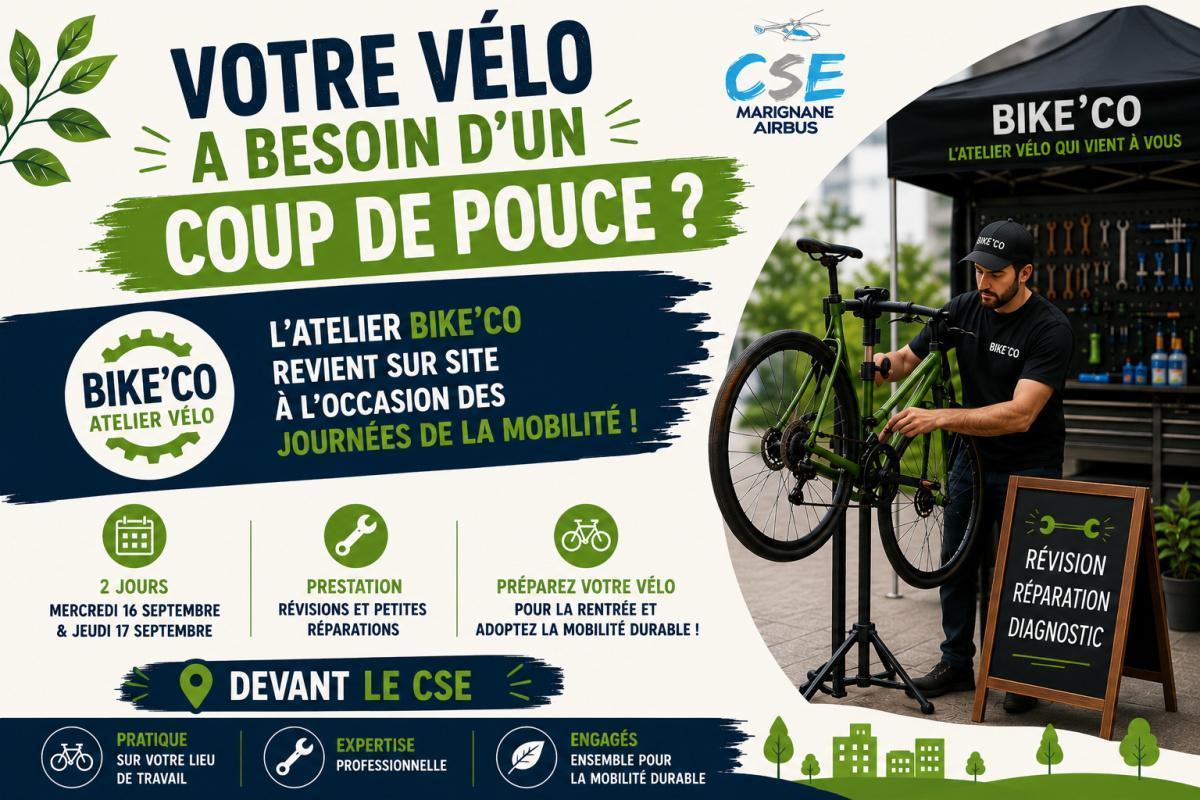 Semaine de la Mobilité : L'atelier de réparation de vélos fait son grand retour sur site !