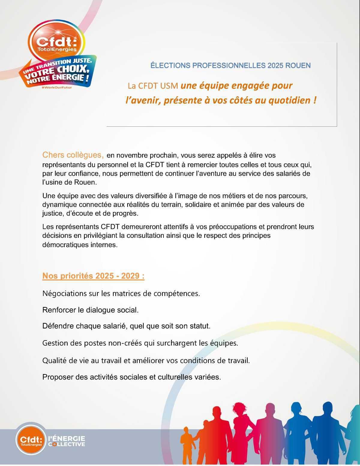 Elections professionnelles : Profession de Foi USM