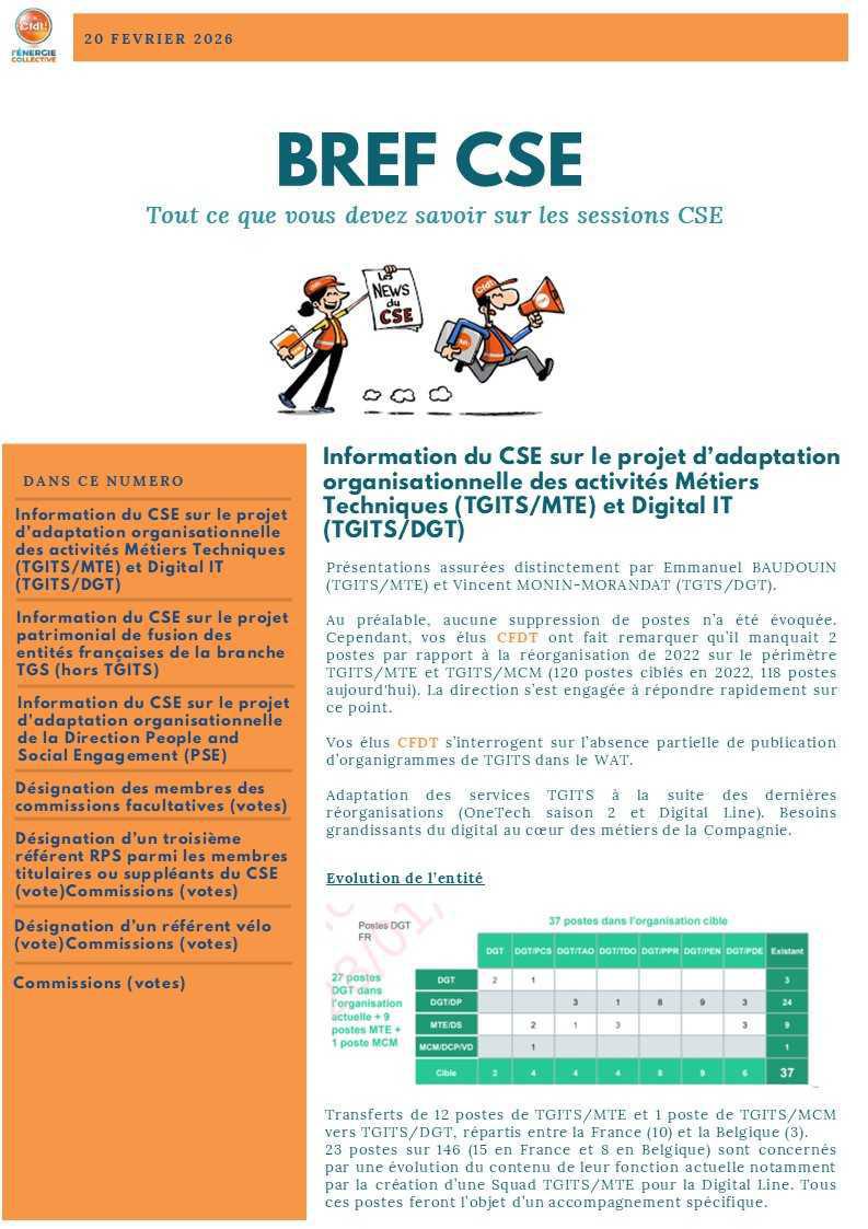 BREF CSE AGSH PARIS - 20 FEVRIER 2026