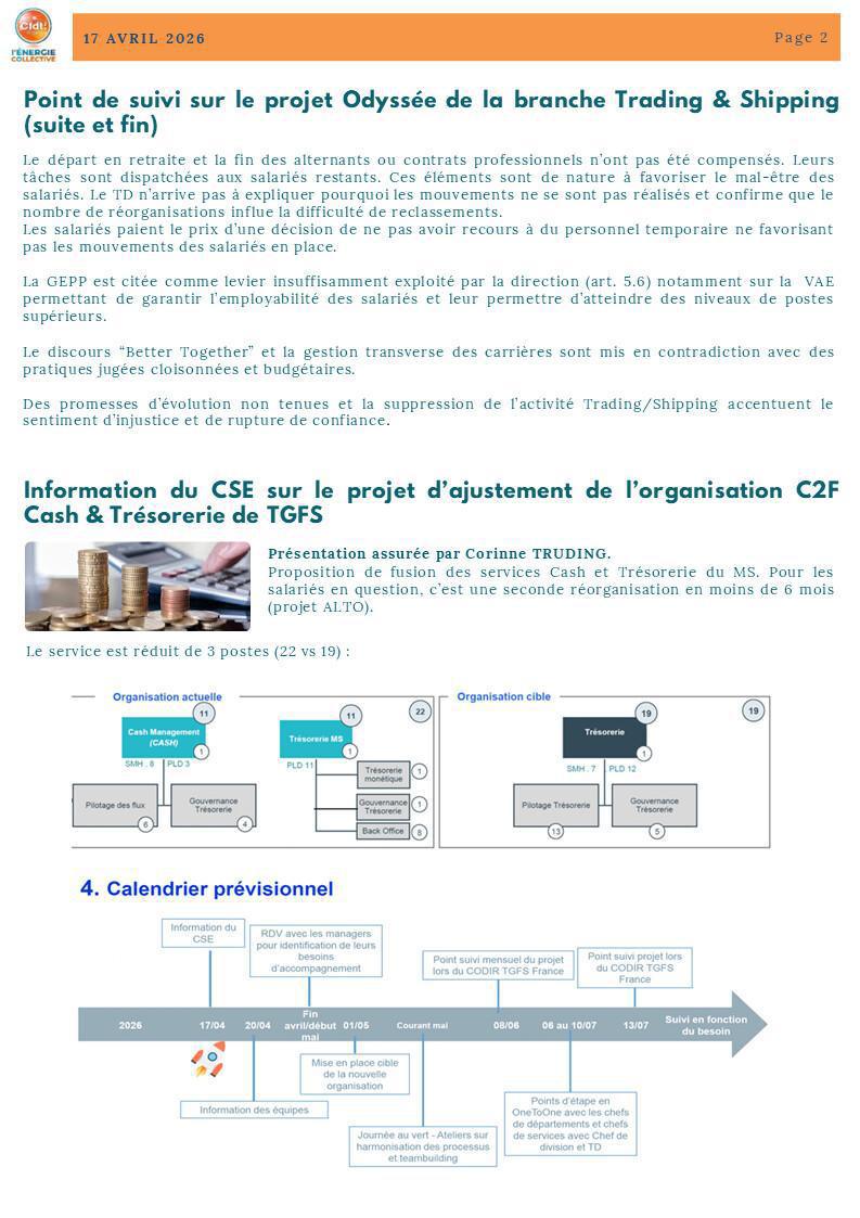 BREF CSE AGSH PARIS - 17 AVRIL 2026
