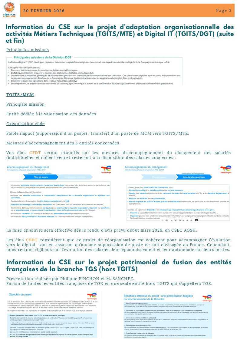 BREF CSE AGSH PARIS - 20 FEVRIER 2026