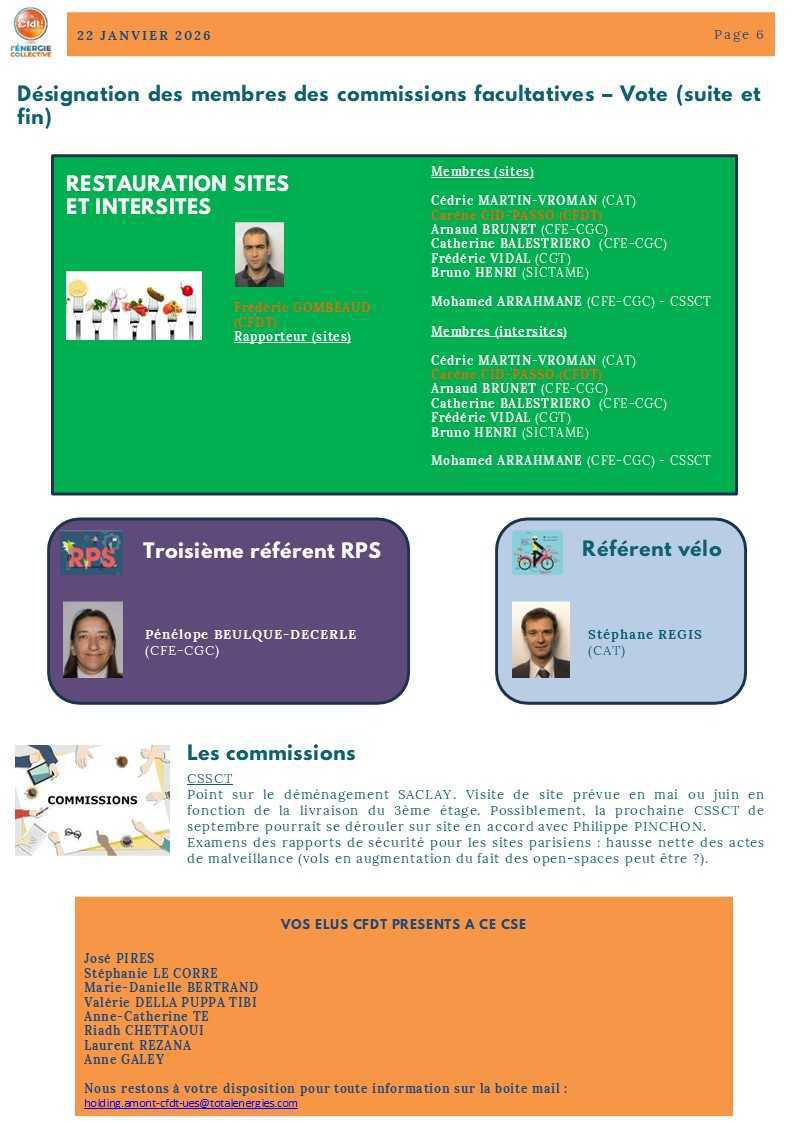 BREF CSE AGSH PARIS - 20 FEVRIER 2026