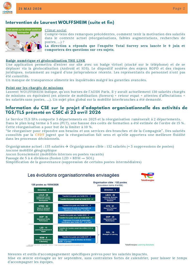 BREF CSE AGSH PARIS DU 21 MAI 2026