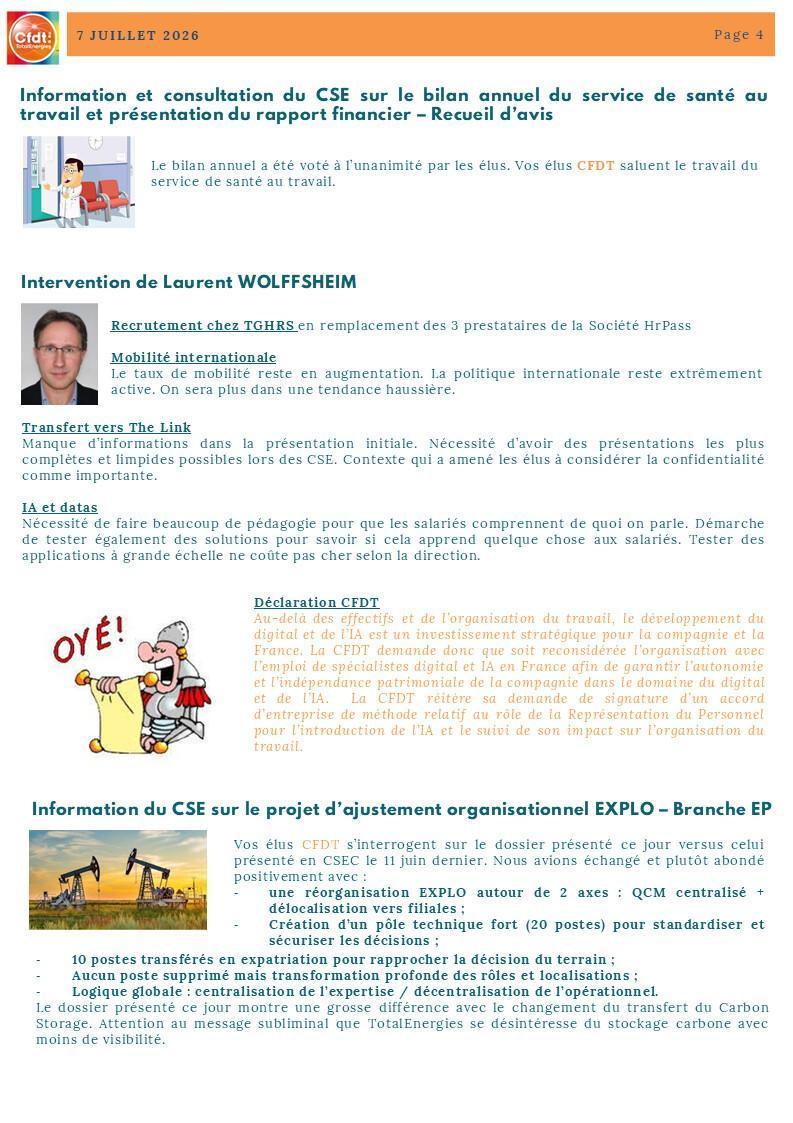 BREF DU CSE AGSH PARIS DU 7 JUILLET 2026