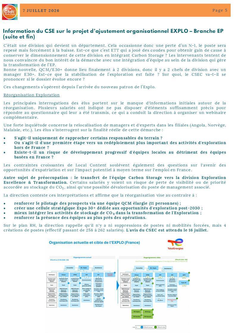 BREF DU CSE AGSH PARIS DU 7 JUILLET 2026