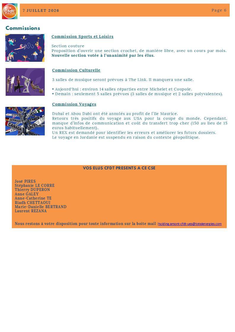 BREF DU CSE AGSH PARIS DU 7 JUILLET 2026