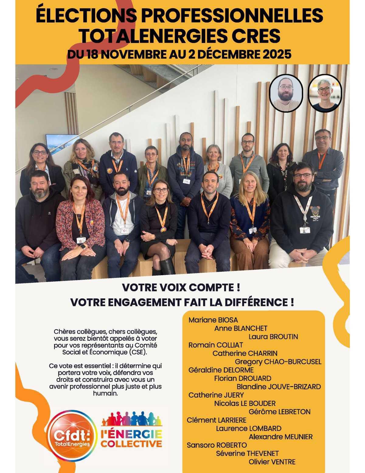 Elections professionnelles 2025 : notre Profession de Foi !