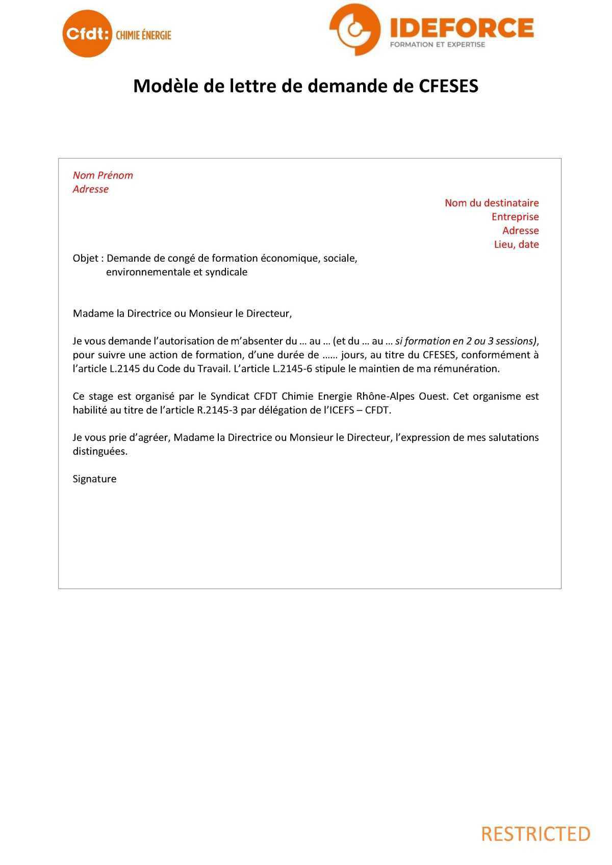 Planning des formations 2026 - CFDT SCERAO