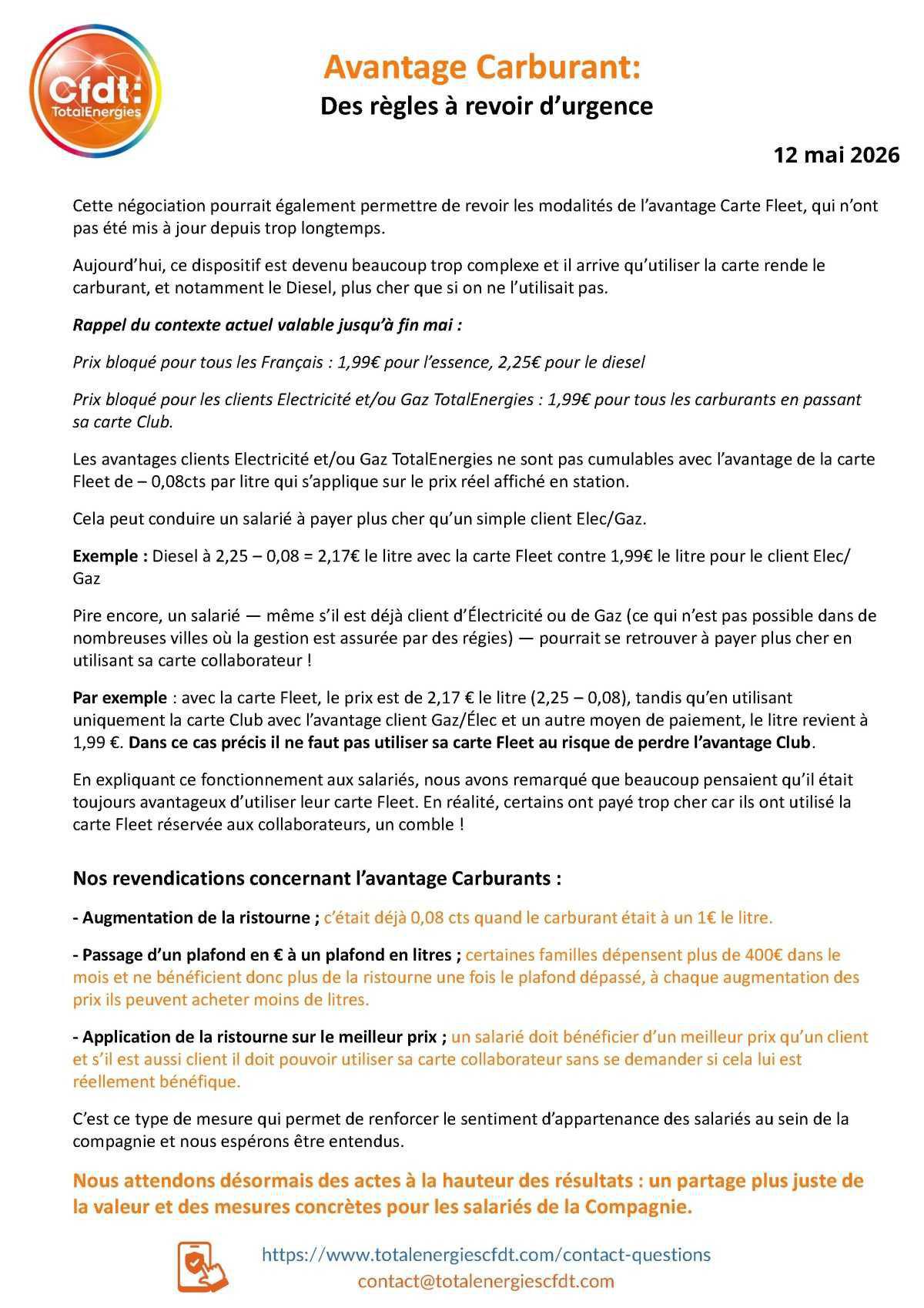 Partage de la valeur !