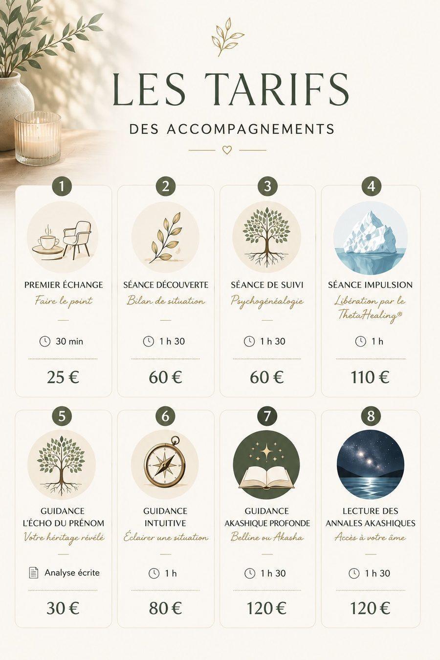 Les tarifs Les tarifs