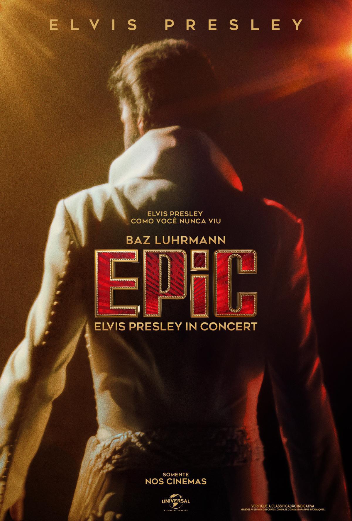 Universal Pictures divulga cartaz IMAX do documentário "EPIC: Elvis Presley in Concert", de Baz Luhrmann