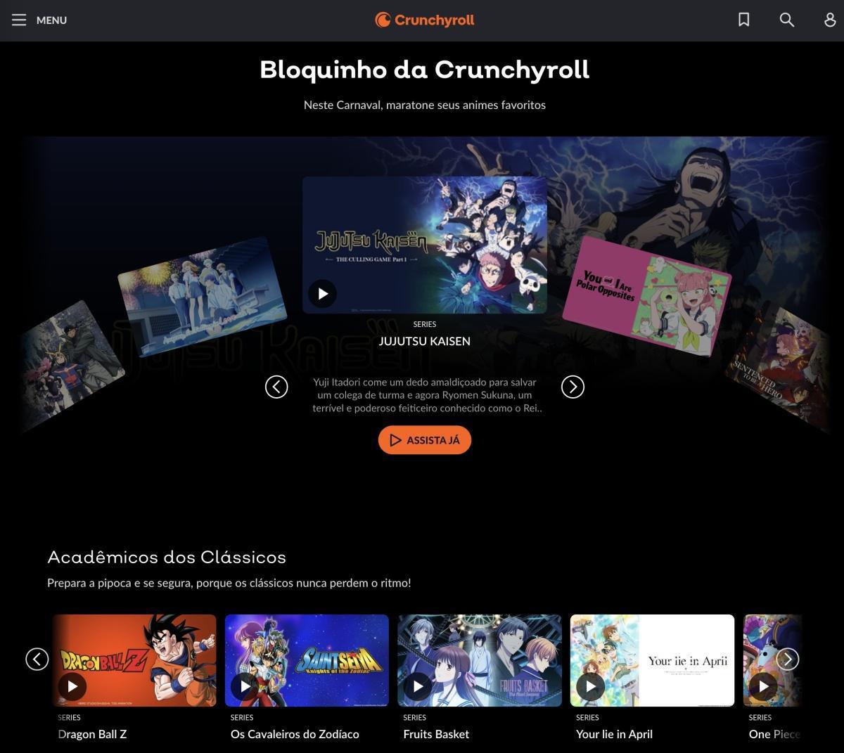 Crunchyroll leva o Carnaval para dentro da plataforma com coleção especial de animes
