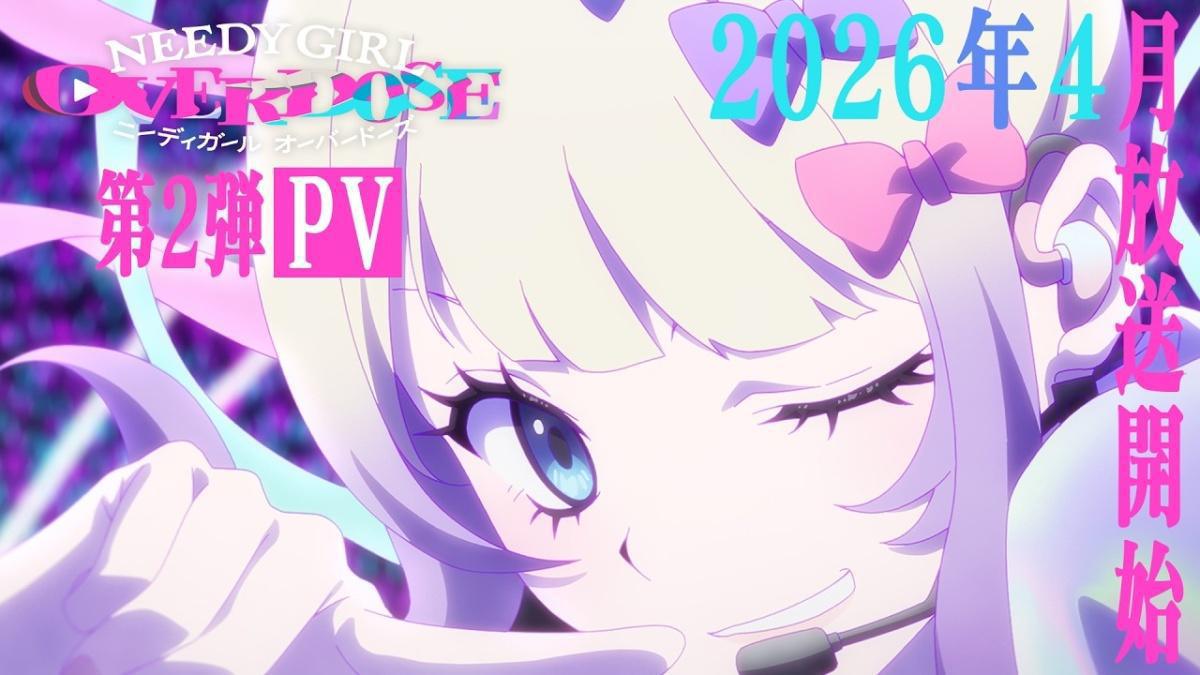 Anime NEEDY GIRL OVERDOSE ganha novo trailer e revela música de abertura