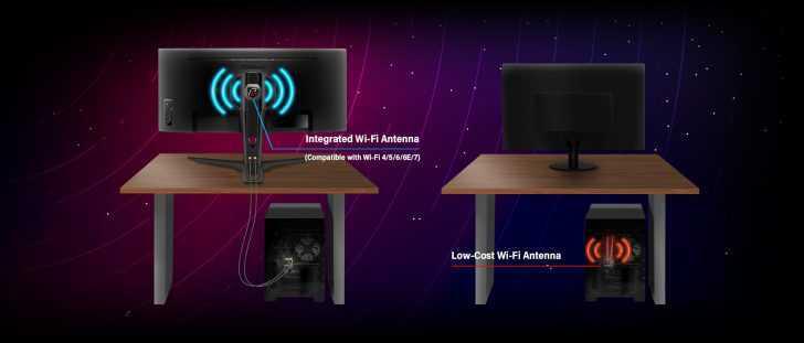 ASRock Inova com Monitor Gamer de 400Hz que Inclui Antena Wi-Fi no Suporte ASRock Inova com Monitor Gamer de 400Hz que Inclui Antena Wi-Fi no Suporte