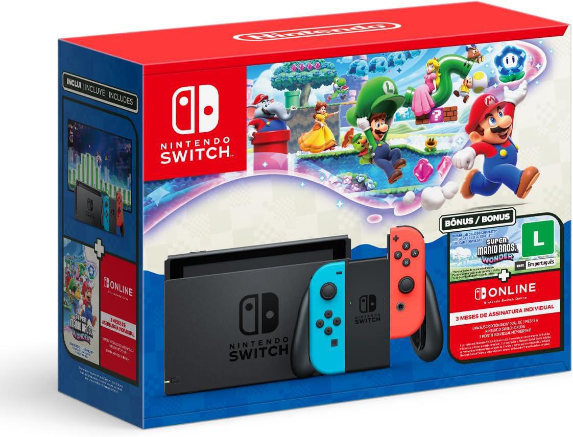 Bundle Imperdível: Nintendo Switch com Super Mario Bros. Wonder Entra em Oferta na Amazon
