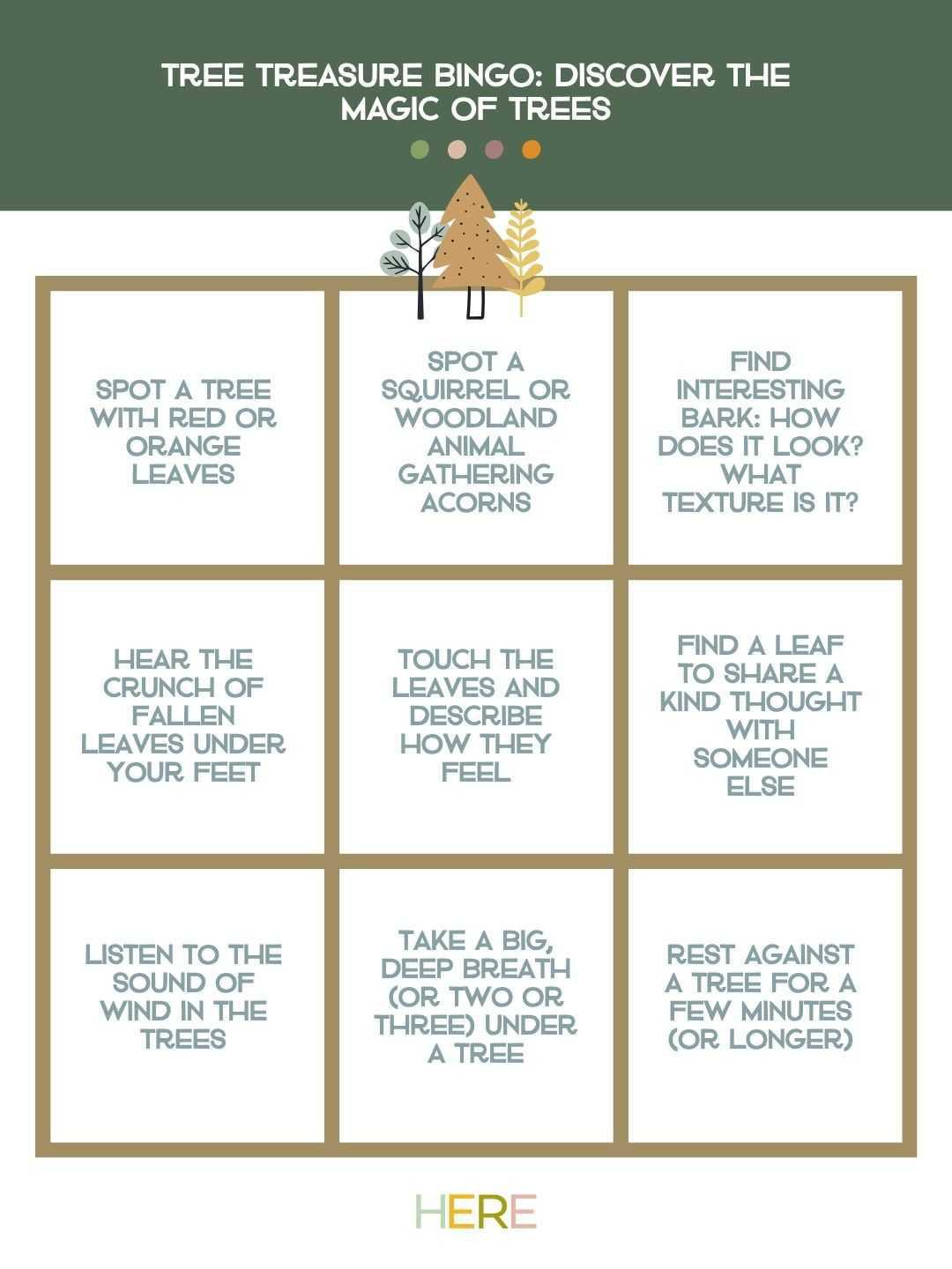 Tree Treasure Bingo